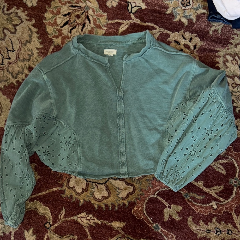 Pilcro Teal Knit Top